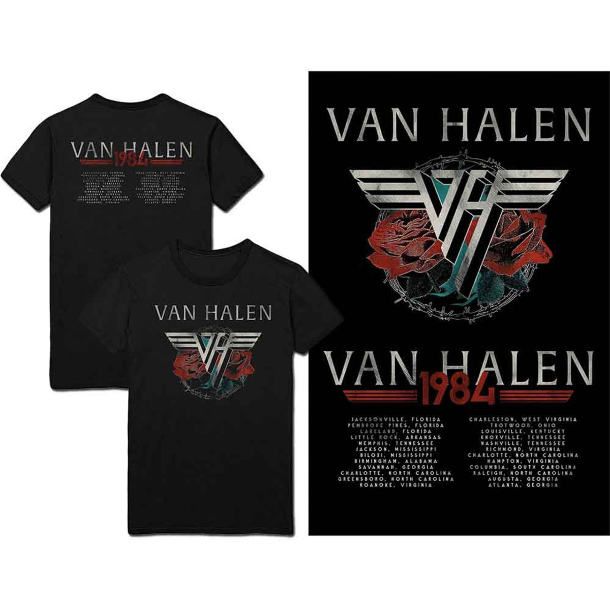 Van Halen - 84 Tour (Impression au dos) - noir