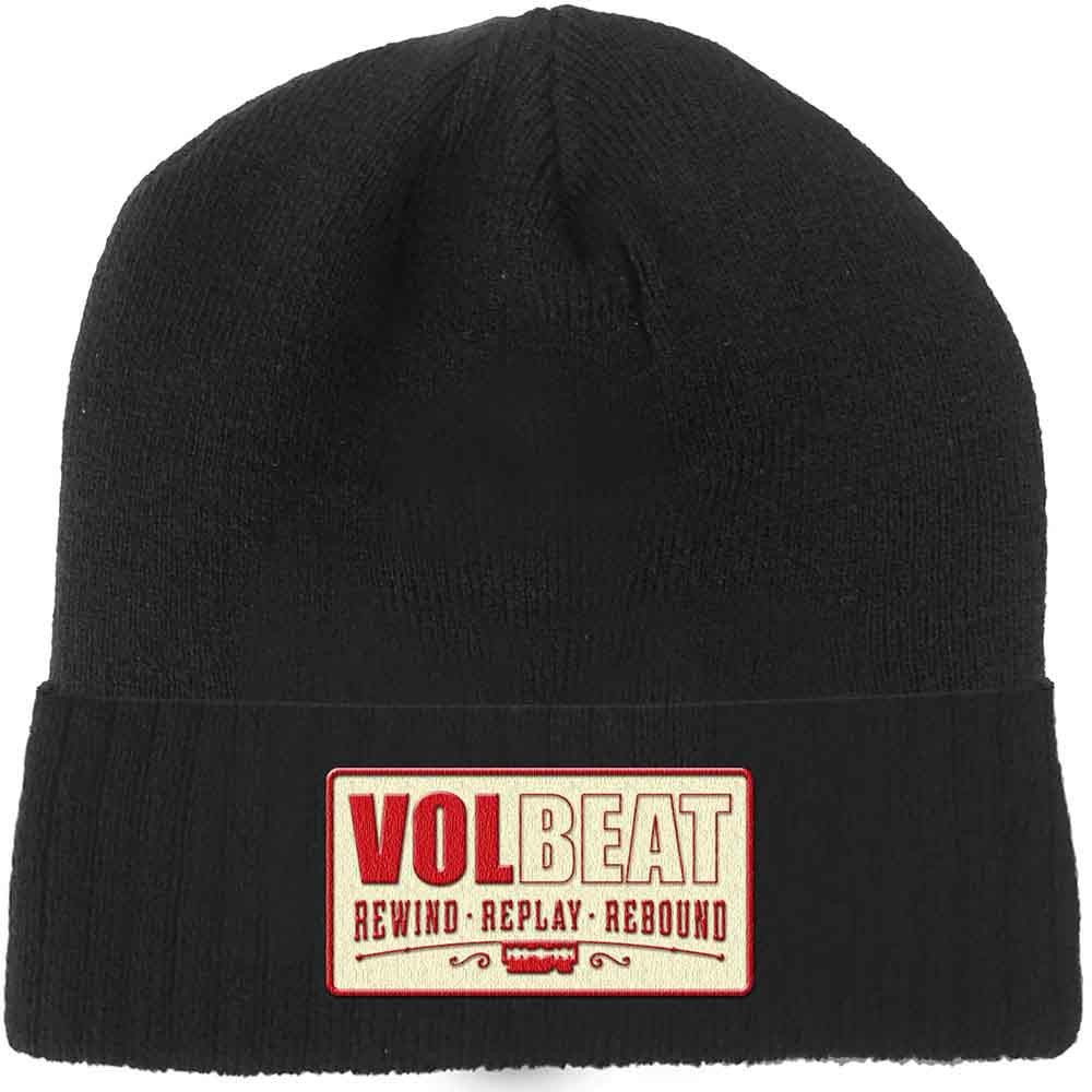Bonnet unisexe Volbeat : Rewind, Replay, Rebound (Noir)