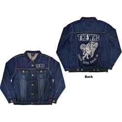 The Who Unisex Denim Jacket: Long Live Rock (Back Print) - denim blue
