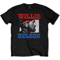 Willie Nelson Unisex T-Shirt: Stare - black (DC)
