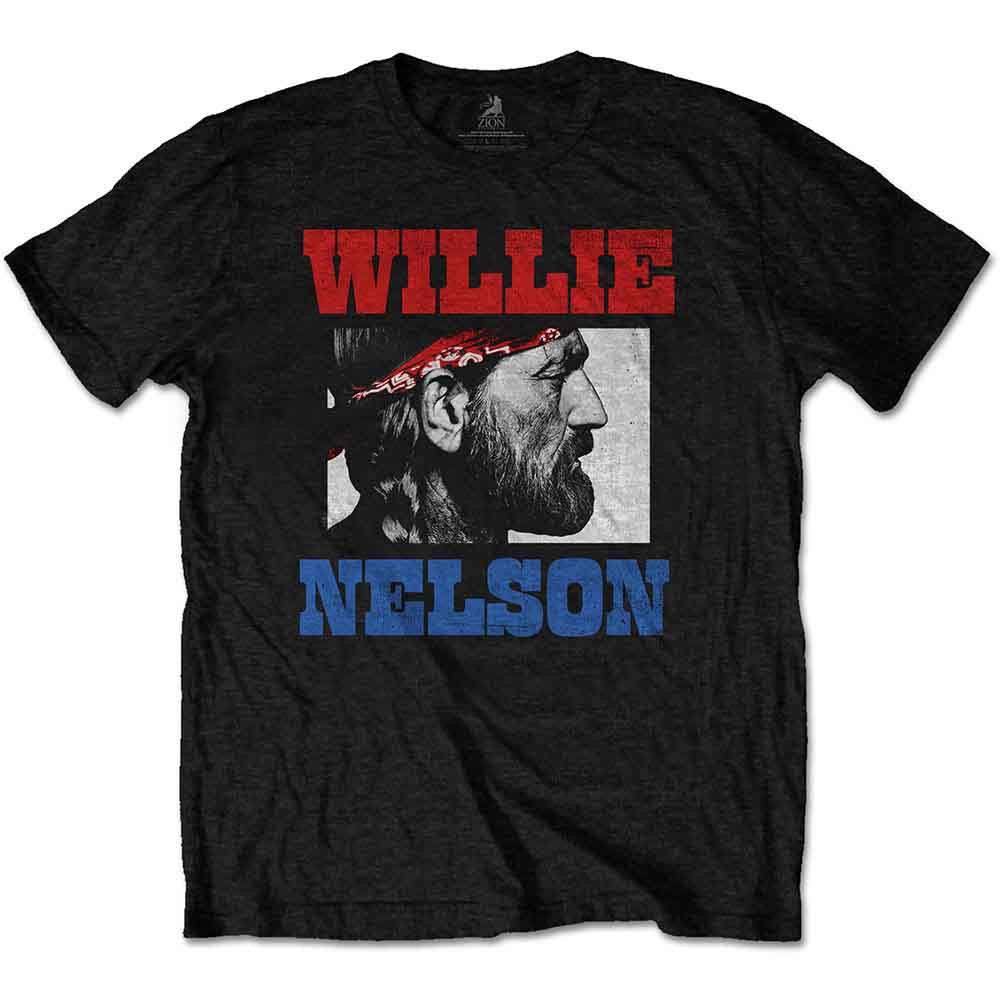 Willie Nelson Unisex T-Shirt: Stare - black (DC)