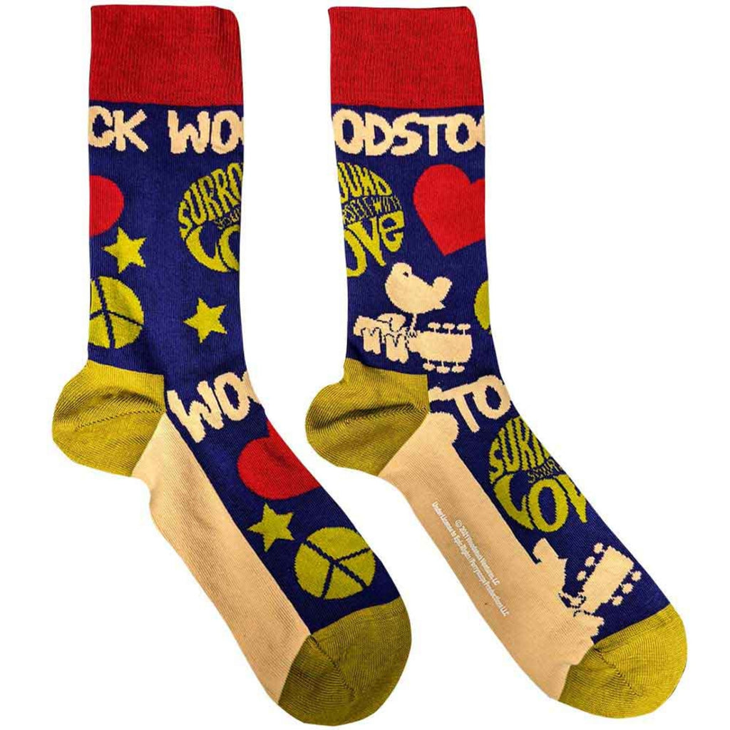 Chaussettes de cheville unisexes Woodstock : Surround Yourself (Bleu marine) (Taille UK 7 - 11)