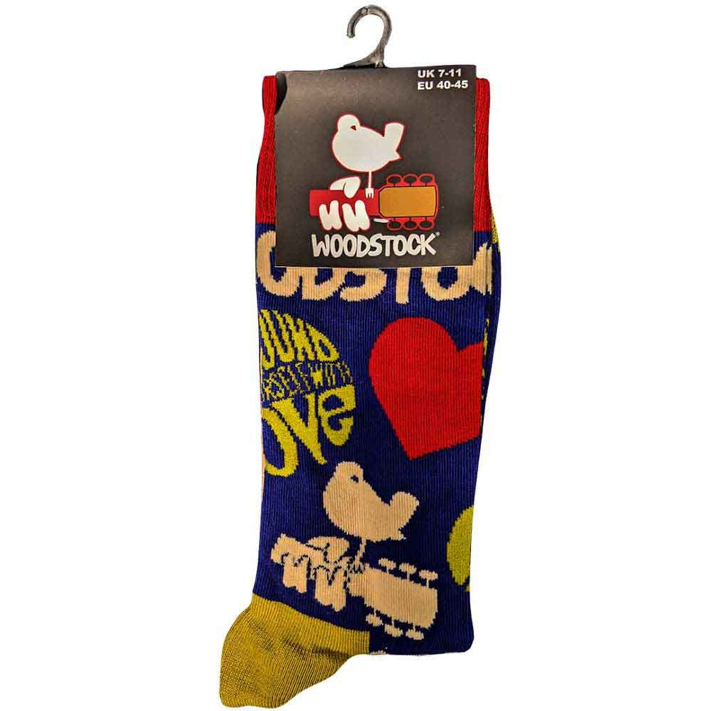 Chaussettes de cheville unisexes Woodstock : Surround Yourself (Bleu marine) (Taille UK 7 - 11)