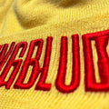 Yungblud Unisex Beanie Hat: Red Logo (Yellow)