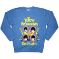 Sweat-shirt The Beatles : Yellow Submarine Heads In Circles - bleu