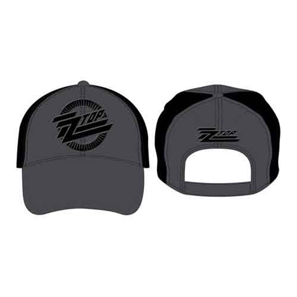 ZZ Top Unisex Baseball Cap: Circle Logo (Black & Gray)